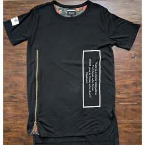 RS1NE Men's Tee M Black Hepburn Elongated Zipper